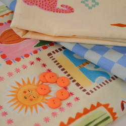 Bouton satiné Orange 15mm - Calissone