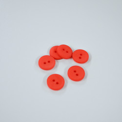 Bouton satiné Rouge 15mm - Calissone