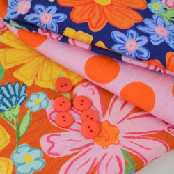 Bouton satiné Rouge 15mm - Calissone