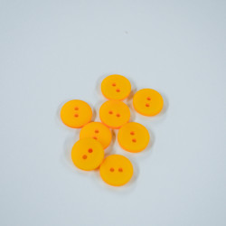 Bouton satiné Jaune Moutarde 15mm - Calissone