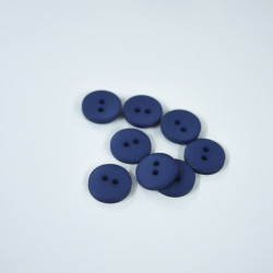 Bouton satiné Bleu gris 15mm - Calissone