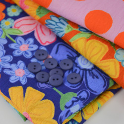 Bouton satiné Bleu gris 15mm - Calissone