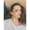 Boucles d'oreilles - Tulipe miroir rose - Calissone