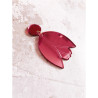 Boucles d'oreilles - Tulipe miroir rose - Calissone