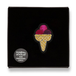 Glace gourmande - Broche brodée - Macon et Lesquoy - Calissone