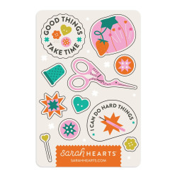 Planche d'autocollants Accessoires de couture préférés - Calissone