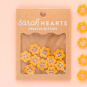 Yellow daisy buttons 15mm - Calissone
