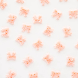 Boutons Petit noeud rose 15mm - Calissone
