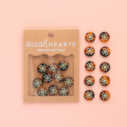 Quilt Star Buttons 15mm - Calissone