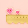Pink Heart buttons 25mm - Calissone