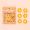 Yellow daisy buttons 25mm - Calissone