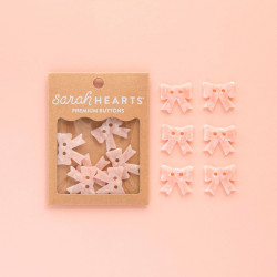 Boutons Petit noeud rose 25mm - Calissone