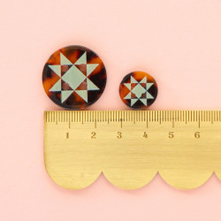 Boutons Etoile de Quilt 25mm - Calissone