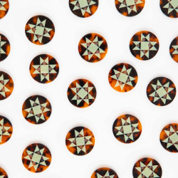 Quilt Star Buttons 25mm - Calissone