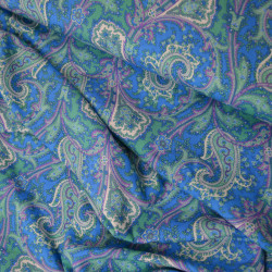 Viscose paisley - Bleu - Calissone