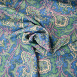 Viscose paisley - Bleu - Calissone