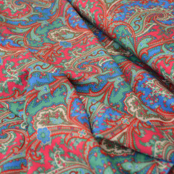 Viscose paisley - Rouge - Calissone