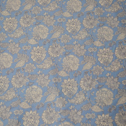Viscose provençal floral - Bleu - Calissone