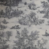 Viscose toile de Jouy - Black - Calissone