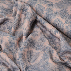 Viscose toile de Jouy - Burgundy - Calissone