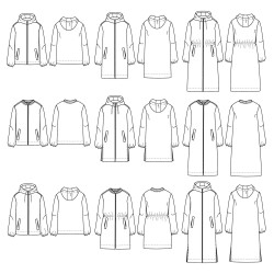 QUIMPER parka and raincoat pattern - Calissone
