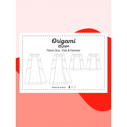 Patron Origami Jupe - Duo 3-12 ans + Adulte - Calissone