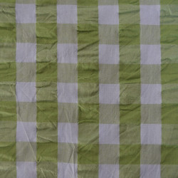 Coton à carreaux seersucker - Palm Sky - Calissone