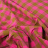 Rhubarb and caramel checked cotton - Ritzy - Calissone