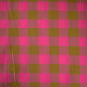Rhubarb and caramel checked cotton - Ritzy - Calissone