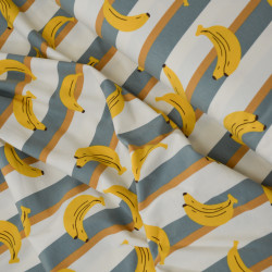Jersey coton Bananes et rayures - Calissone