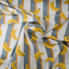 Cotton jersey Bananas and stripes - Calissone