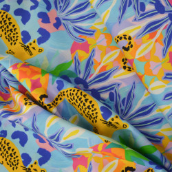 Popeline de coton Jungle colorfull - Calissone