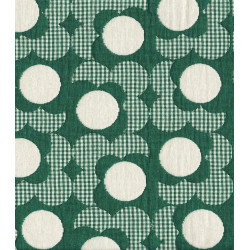 Marguerite / Vichy jacquard fabric - Green - Calissone