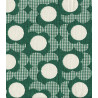Tissu jacquard Marguerite / Vichy - Vert - Calissone