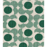 Tissu jacquard Marguerite / Vichy - Vert - Calissone