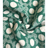 Marguerite / Vichy jacquard fabric - Green - Calissone