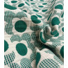 Marguerite / Vichy jacquard fabric - Green - Calissone