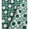 Marguerite / Vichy jacquard fabric - Green - Calissone