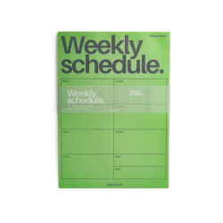 Organiseur hebdomadaire vert - Calissone