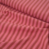 Popeline de coton tissée à rayures - Vieux rose - Calissone