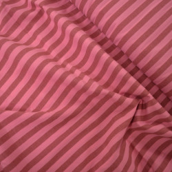 Striped woven cotton poplin - Dusty pink - Calissone