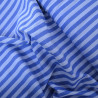 Striped woven cotton poplin - Blue - Calissone