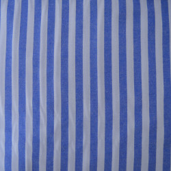Striped woven cotton poplin - Blue - Calissone