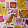 Popeline de coton summer patchwork - Blanc cassé - Calissone
