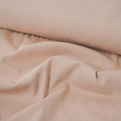 Bord côte coton bio - Rose nude - Calissone