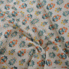 Coton Camont Bouquets de fleurs - Vert orange et jaune - Calissone