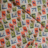 Coton Mini Market - Orange et vert - Calissone