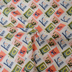 Coton Mini Market - Orange et vert - Calissone