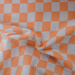 Double layer cotton checkerboard Sunset - Calissone