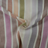 Coton à rayures tissé pastel - Fuchsia - Calissone